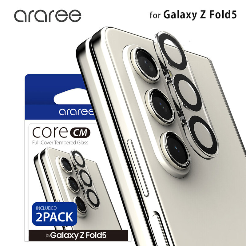 araree CORE CM カメラ専用 強化ガラスフィルム（2枚入り） for Galaxy Z Fold5