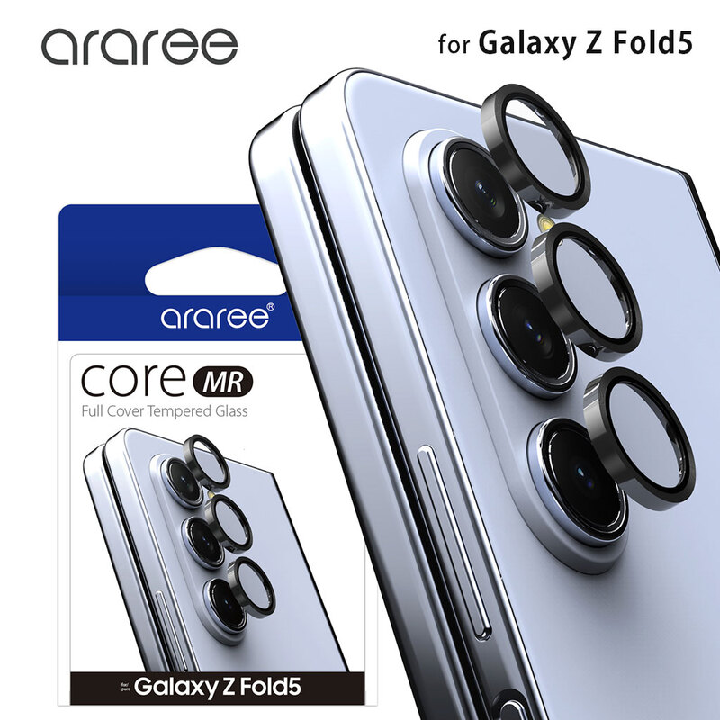 Galaxy Z Fold5 カメラレンズ保護フィルム CORE MR カメラ専用 強化ガラスフィルム メタルリング