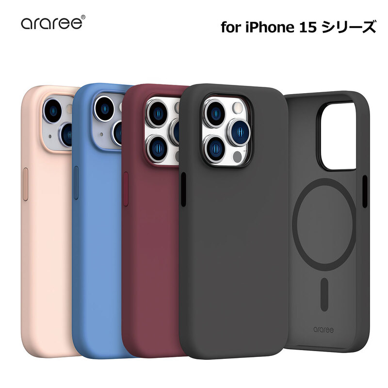 araree [ iPhone 15 / 15 Pro / 15 Pro Max / 15 Plus 用] Typo Skin M  MagSafe対応 シリコンケース ソフト スマホケース カバー