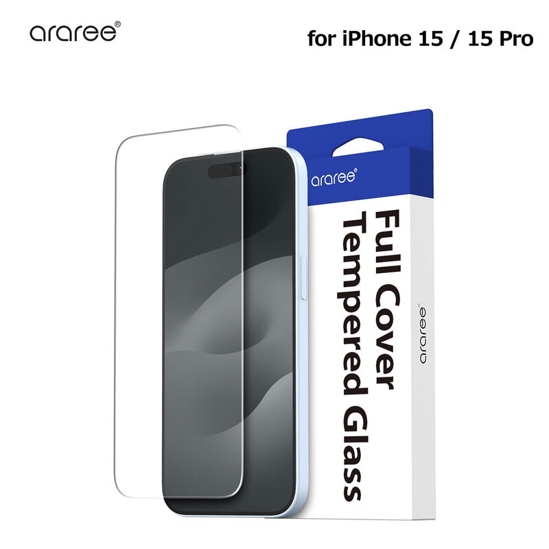 araree [ iPhone 15 / 15 Pro 用] core 液晶保護ガラスフィルム クリア 画面 保護フィルム