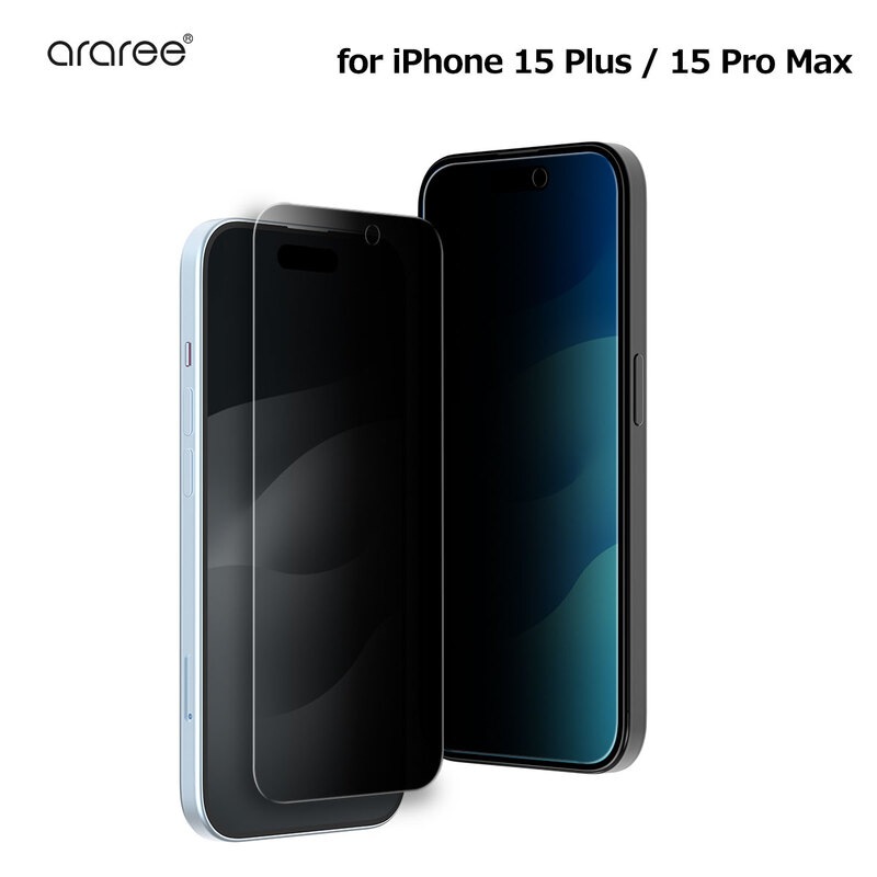 araree [ iPhone 15 Pro Max / 15 Plus 用] core のぞき見防止強化ガラスフィルム 画面 保護フィルム