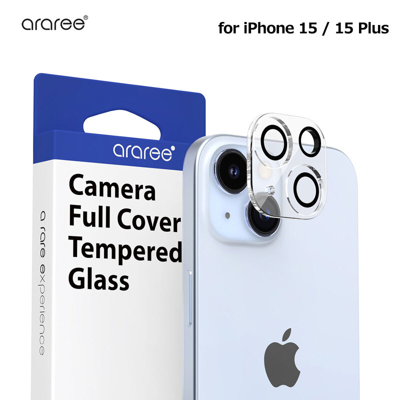 araree [ iPhone 15 / 15 Plus 用] core CM カメラ専用強化ガラスフィルム クリア カメラレンズ 保護フィルム