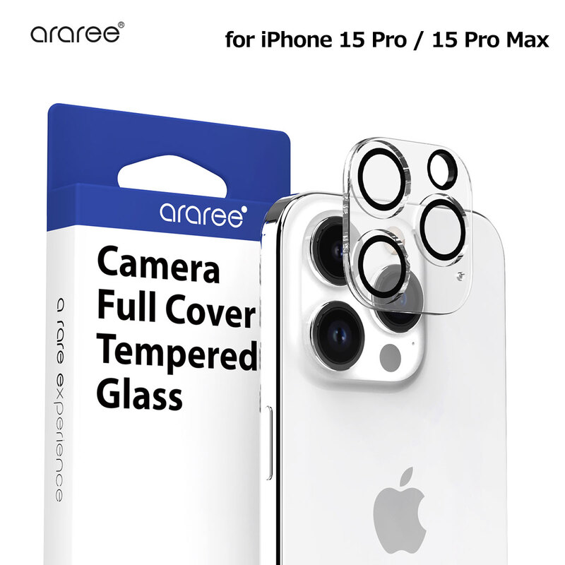 araree [ iPhone 15 Pro / 15 Pro Max 用] core CM カメラ専用強化ガラスフィルム クリア カメラレンズ 保護フィルム