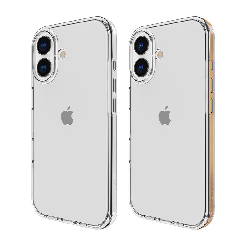[ iPhone 17 用] INO Achrome Shield Case バンパー風 TPUクリアボディ ポリカーボネートスマホケース カバー for iPhone 15 / 15 Pro|mot