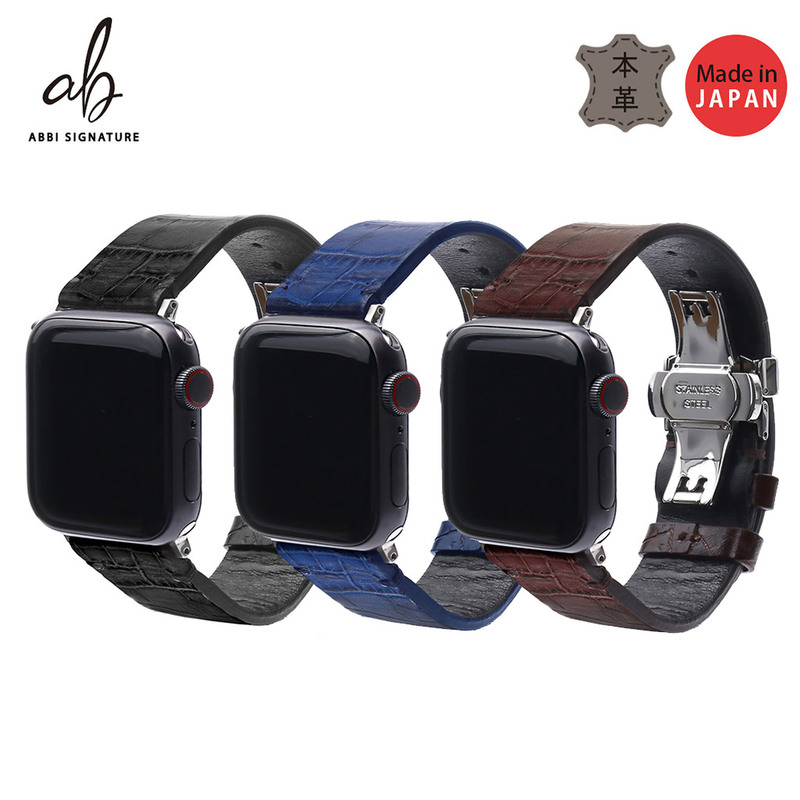 アップルウォッチ バンド LIPARI イタリアンレザーバンド 本革 日本製 for Apple Watch 49mm, 46/45/44/42/41/40/38mm (Ultra2/1,Series10-1,SE)
