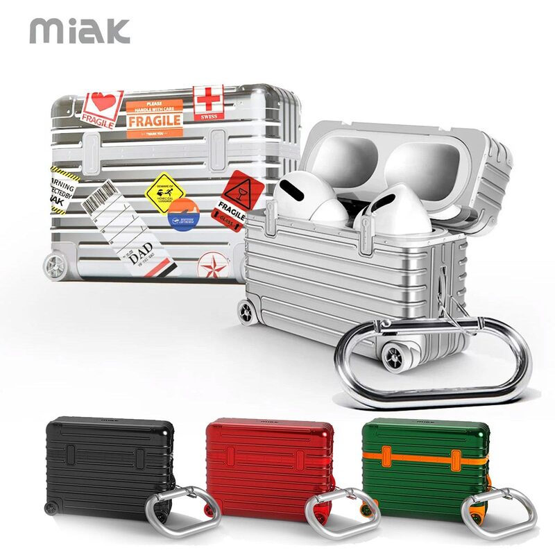 【訳あり アウトレット】 miak AirPods 第3世代 ケース カバー キャリーケース [ ハードケース ワイヤレス充電 Qi 対応 ]