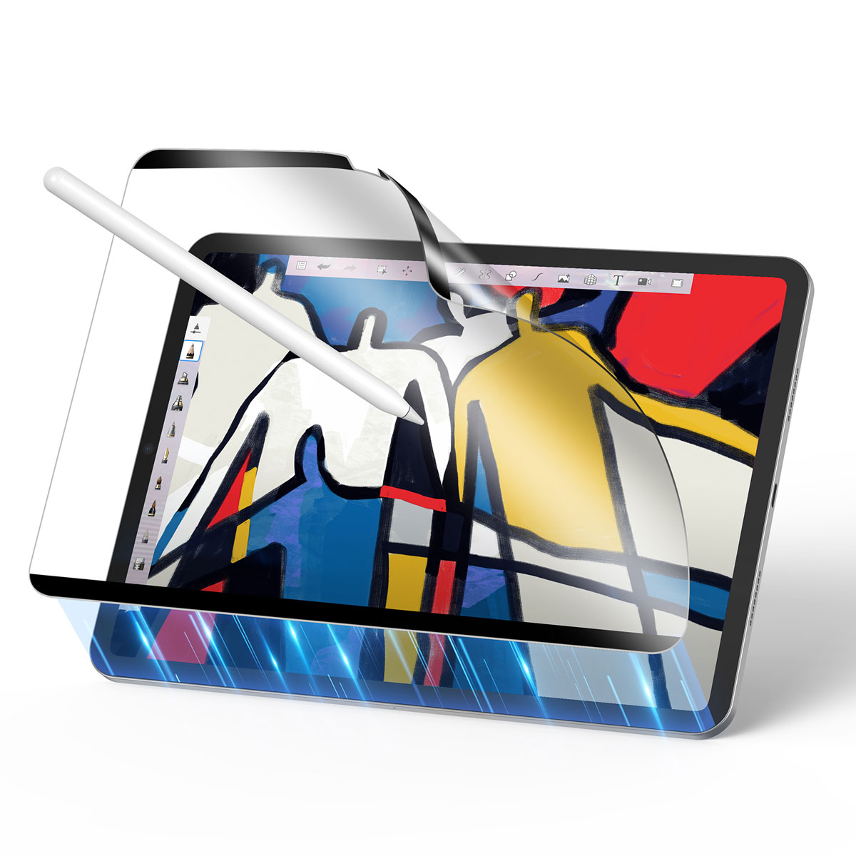 [iPad Pro 11/13インチ (M4）/ iPad Air 11/13インチ（M3/M2）/ iPad Air 用] マグネット式ペーパーテクスチャーフィルム