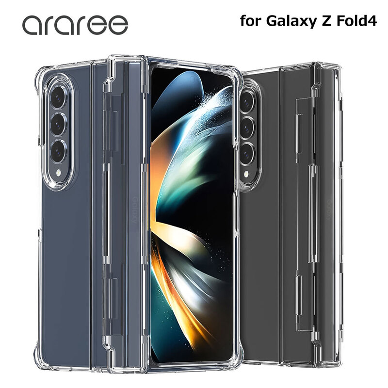 【訳あり アウトレット】 araree Galaxy Z Fold 4 ヒンジまで保護する ケース Nukin 360 クリア カバー [SAMSUNGの公式認証品]