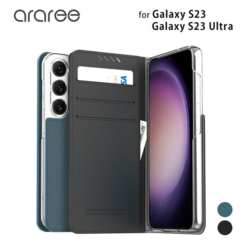 【訳あり アウトレット】 araree Galaxy S23 / Galaxy S23 Ultra 対応 手帳型ケース Mustang Diary [SAMSUNGの公式認証] 