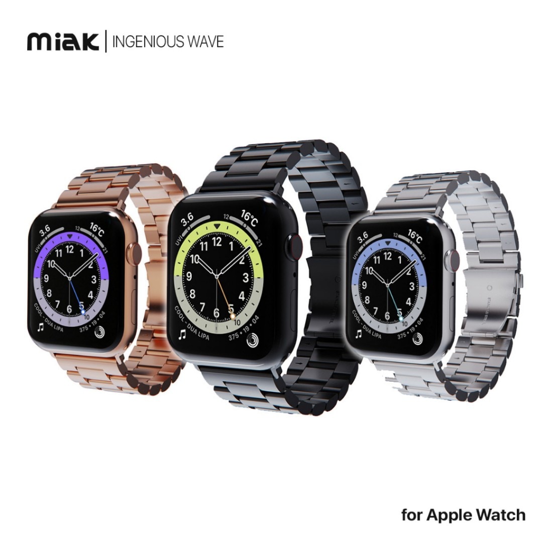 【訳あり アウトレット】 Apple Watch メタルバンド miak METAL BAND アップルウォッチバンド for Ultra 49mm, 45-38mm (Series 1-8,SE)