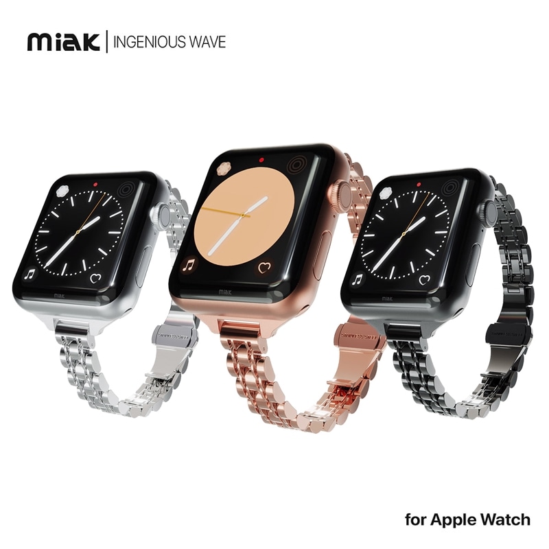 【訳あり アウトレット】 Apple Watch ステンレススチールバンド miak JUBILEE METAL BAND アップルウォッチバンド [ Apple Watch Ultra 49mm, 45-38mm (Series 1-8,SE) ] 