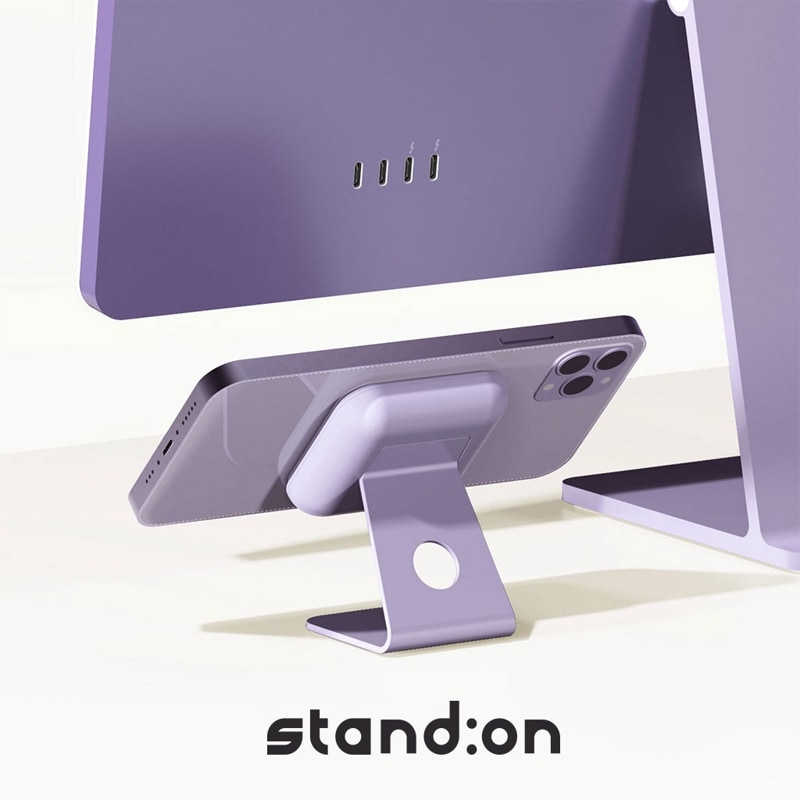 【訳あり アウトレット】 STAND:ON 2WAY ミニワイヤレス充電器 コードレス / 最大10W出力 / スタンド型 / パッド型 / USB-C 