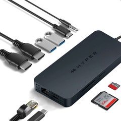 ＼セール／HyperDrive Next Dual 4K HDMI 10 Port USB-C ハブ For M1, M2, and M3 MacBooks 