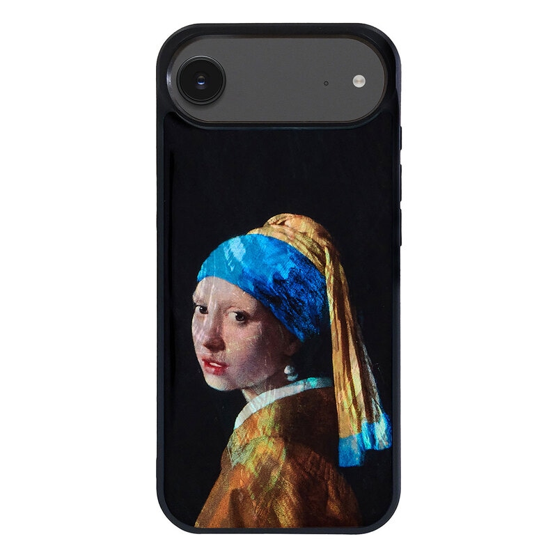 [ iPhone 17 / iPhone Air / 17 Pro 用] 天然貝ケース 名画 真珠の耳飾りの少女 for iPhone 16 / 16 Pro