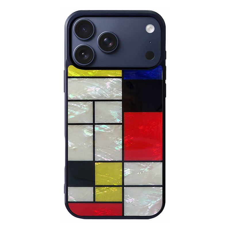 [ iPhone 17 Pro Max 用] 天然貝ケース Mondrian（モンドリアン）for iPhone 16 Pro Max