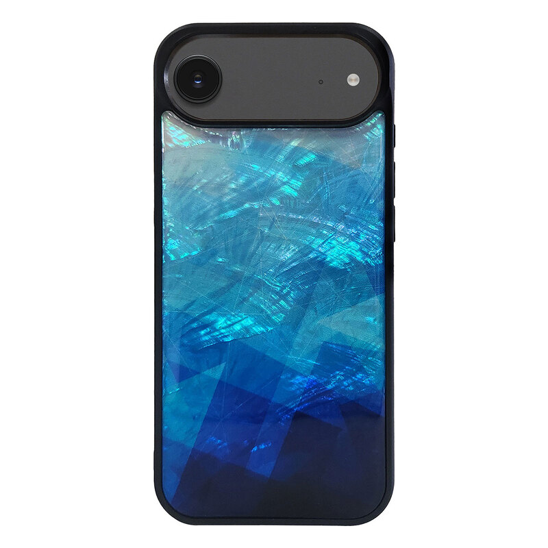 [ iPhone 17 / iPhone Air / 17 Pro 用] 天然貝ケース Blue Lake（ブルーレイク） for iPhone 16 / 16 Pro