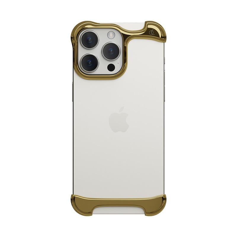 [ iPhone 16 Pro / 16 Pro Max 用] アルミ・ミラーゴールド バンパー ケース | アークパルス
