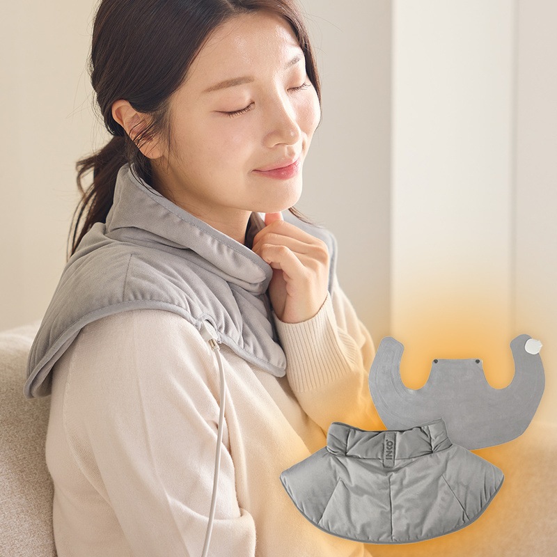 【特許技術】銀ナノインクで温める 遠赤外線ネック＆ショルダーヒーティングパッド 薄型で首 肩にフィット USB ヒーター