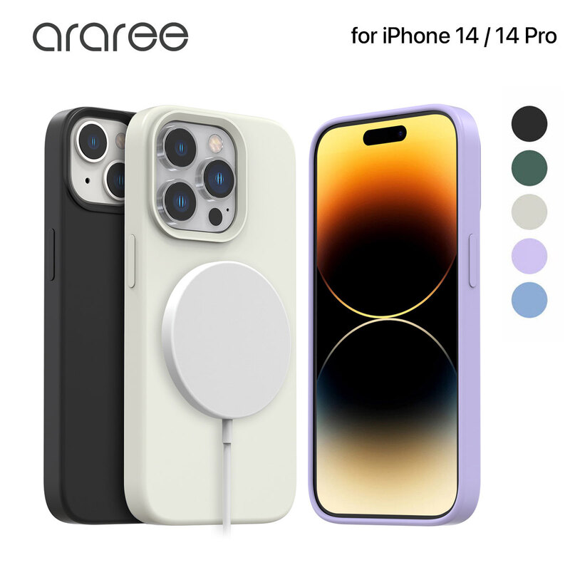 【訳あり アウトレット】 araree [ iPhone 14 / 14 Pro / 14 Plus / 14 Pro Max ] magsafe対応 シリコンケース TYPOSKIN タイポスキン