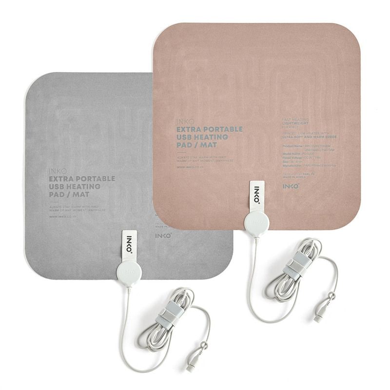 TV紹介で話題【特許技術】銀ナノインクで温める EXTRA ヒーティングパッド スエード（30x30cm）USB-C対応 ヒーター