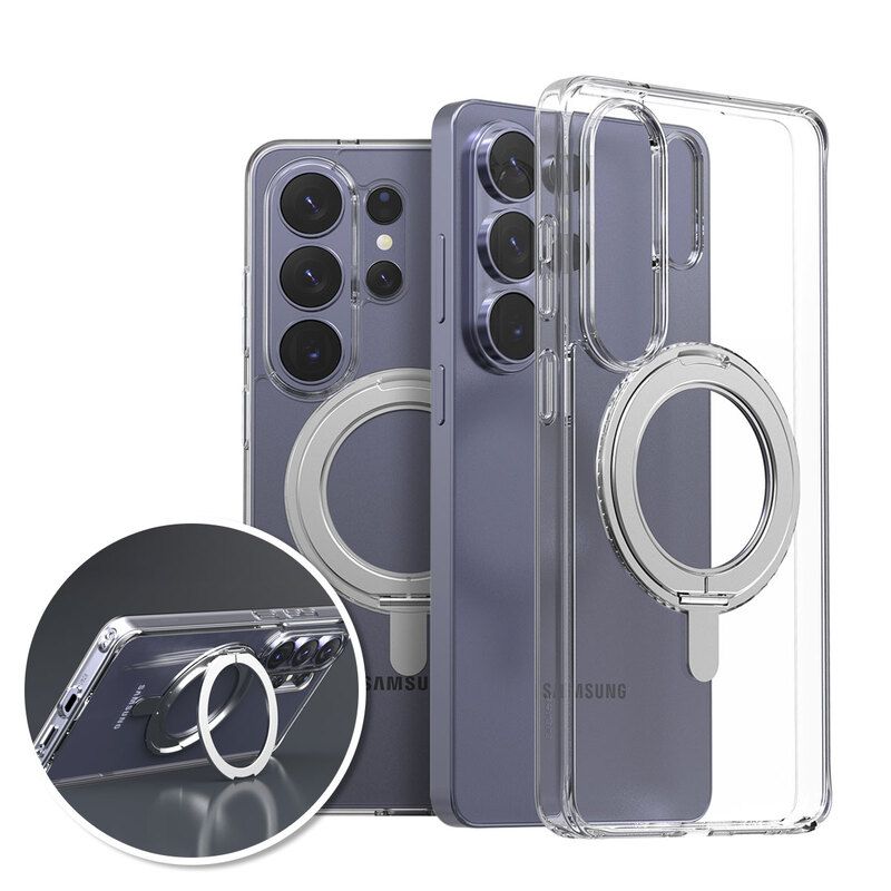 Galaxy S26 Ultra カバー Qi2 & MagSafe対応 DUPLE M STAND 360°回転 リングスタンド付き 米軍MIL規格 ケース for S25 Ultra