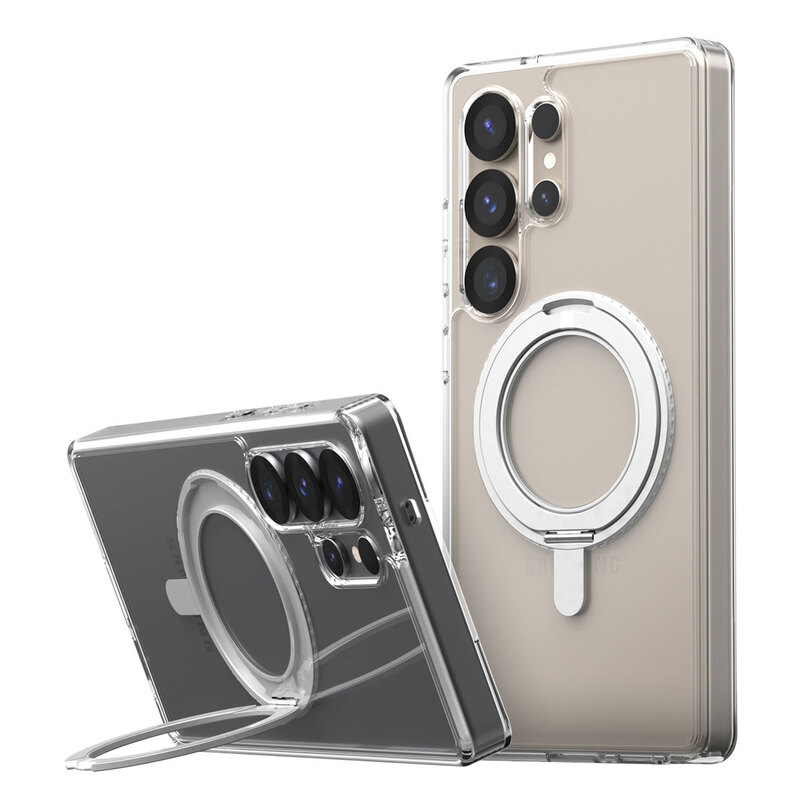 Galaxy S25 Ultra 360°回転 リングスタンド付き MagSafe対応 DUPLE M STAND 米軍MIL規格 カバー