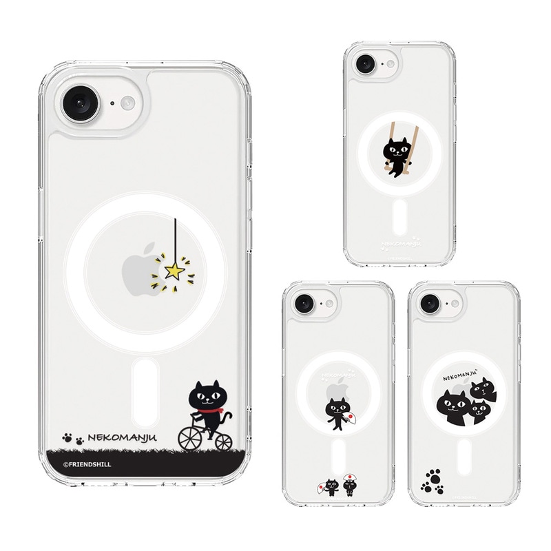 [iPhone 16e 用] ネコマンジュウ MagSafe対応 クリアケース 公式ライセンス品|iPhone 16e|iPhone