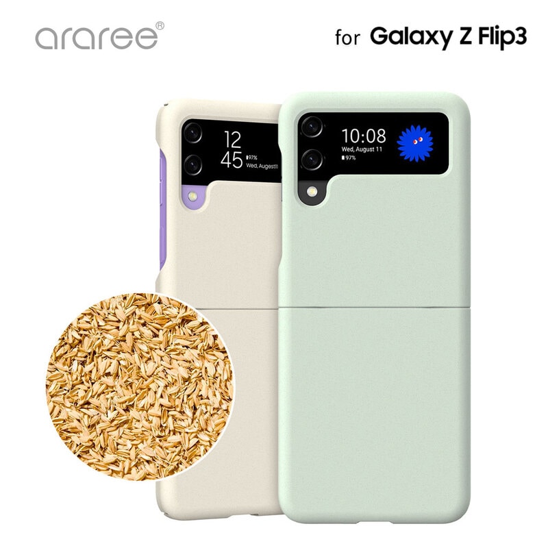【訳あり アウトレット】 araree Galaxy Z Flip3 5G ケース 環境にやさしい バイオプラスチックケース GREENMAKE SCG12 SC-54B
