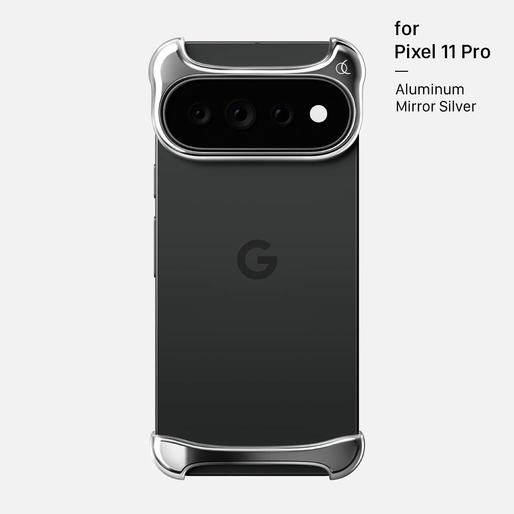 [ Google Pixel 11 Pro / Google Pixel 9 Pro / 9 / 9 Pro XL 用 ] アルミ・ミラーシルバー バンパー ケース | アークパルス