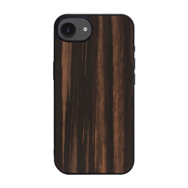 [iPhone 16e 用] 天然木ケース Ebony（エボニー）