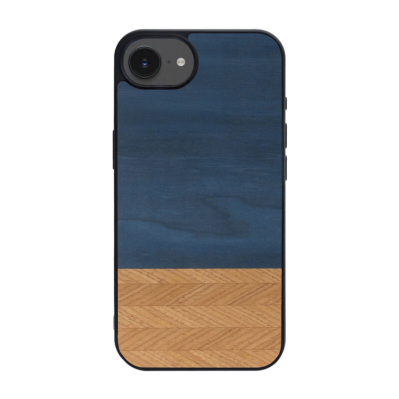 [iPhone 16e 用] 天然木ケース Denim（デニム）
