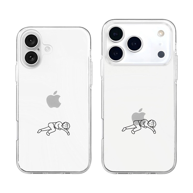 [ iPhone 17 / 17 Pro 用] ソフト クリアケース なんもしたくない 透明カバー