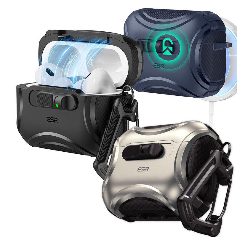 AirPods Pro 3 ハードケース Cyber MagSafe対応フリックロックケース [ ワイヤレス充電 Qi 対応 ストラップ付] エアーポッズ プロ|AirPods Pro（第3世代）|A