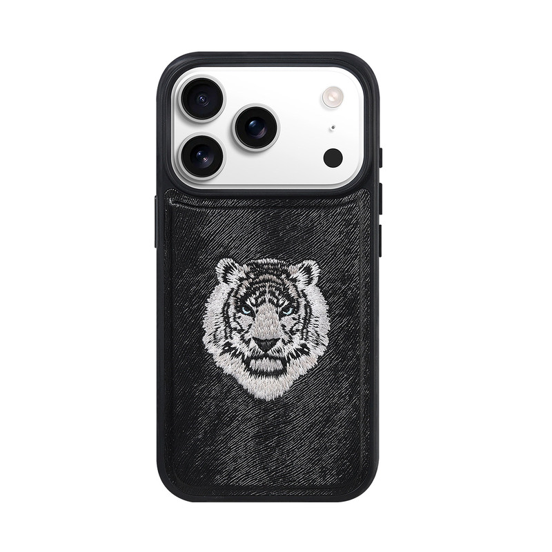 [ iPhone 17 / 17 Pro 用] タイガー 刺&#32353; MagSafe対応ケース [ 着脱簡単 ハイブリッド ] スマホケース アイホンカバー|Design Skin|ブランド