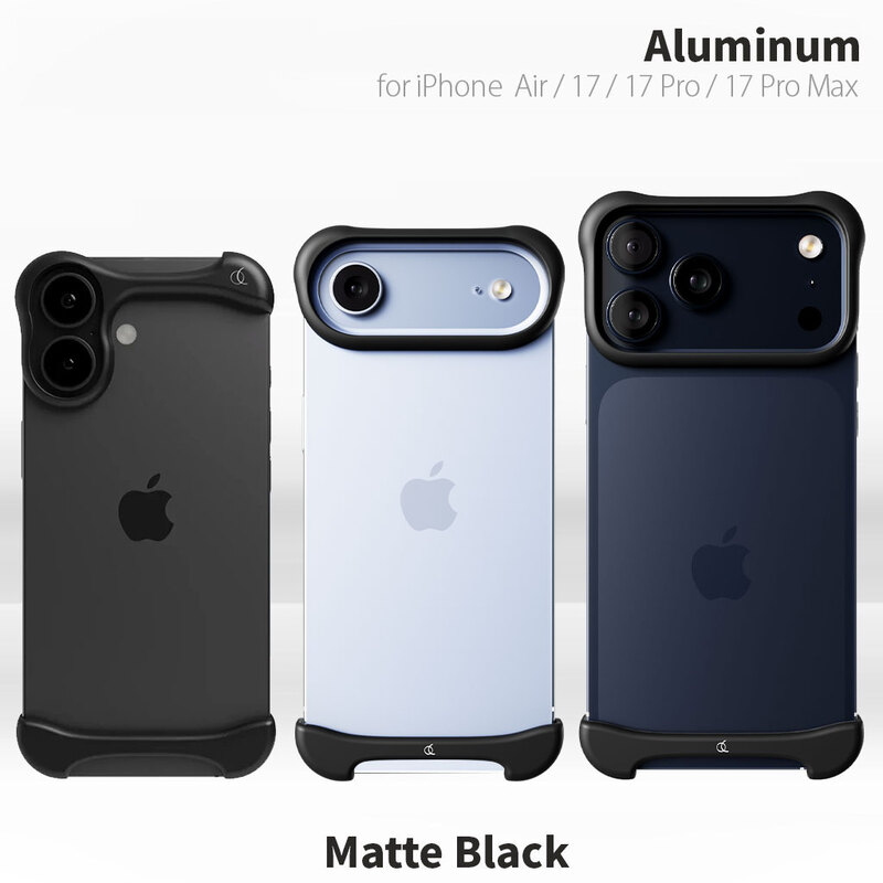 [ iPhone Air / 17 / 17 Pro / 17 Pro Max 用] アルミ・マットブラック バンパー ケース | アークパルス ＜予約受付中＞|Arc|ブランド
