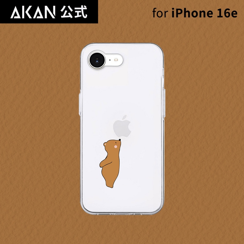 【訳あり アウトレット】ソフト クリアケース リンゴの香りを堪能 ベア 透明カバー [iPhone 16e 用] 