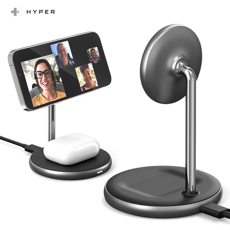 ＼セール／ HyperJuice マグネット式2-in-1ワイヤレス充電スタンド MagSafe対応iPhone用充電器