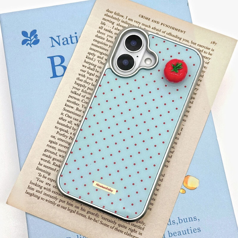 [ iPhone 17 / 17 Pro / 17e / 16e 用] 3Dぷっくりトマト MagSafe対応 グロッシーケース