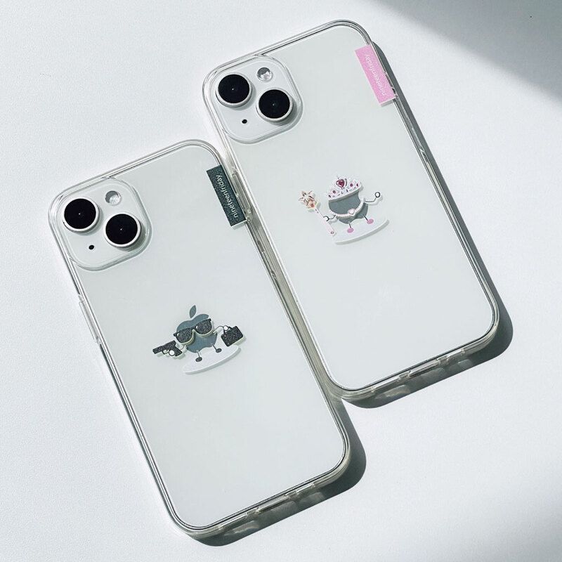 [ iPhone 17 / 16 用] ロゴプレイデザインケース ソフト クリア 透明カバー