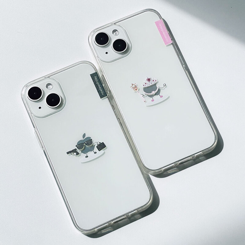 [ iPhone 17 / 16 用] ロゴプレイデザインケース ソフト クリア 透明カバー