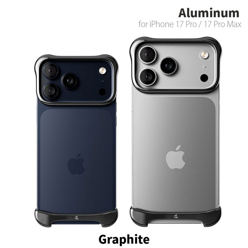 【訳あり アウトレット】アルミ・グラファイト バンパー ケース | アークパルス [ iPhone 17 Pro / 17 Pro Max 用] 