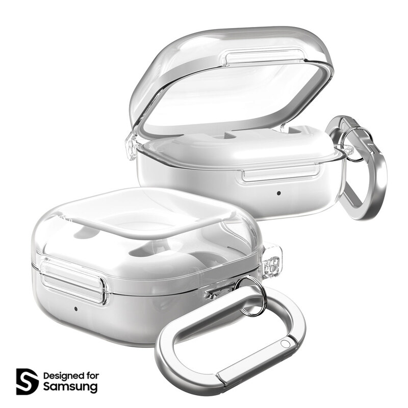 【Samsung公式認証】Galaxy Buds4 / Buds4 Pro 透明ケース カラビナ付き Nu:kin ハードクリアケース ＜予約受付中＞