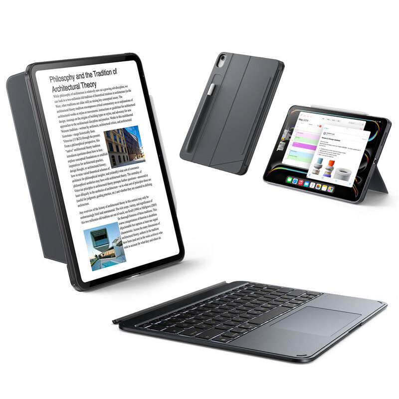 SHIFT 着脱式キーボードケース for iPad Air 13インチ (M4/M3/M2）ダークグレー