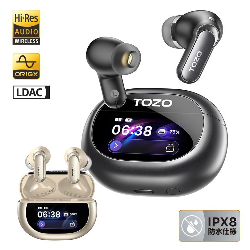 完全ワイヤレスイヤホン Aerosound6 Pro｜LDAC対応 Hi-Res マルチポイント 防水 IPX8