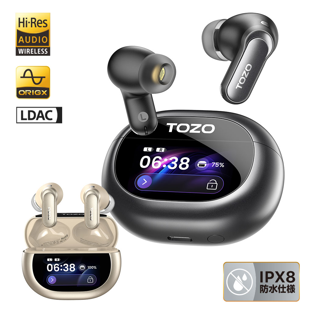 TOZO 完全ワイヤレスイヤホン Aerosound6 Pro｜LDAC対応 Hi-Res マルチ