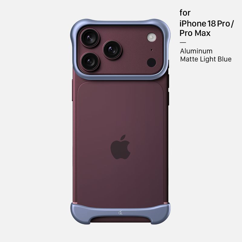 [ iPhone 18 Pro / iPhone 18 Pro Max 用] アルミ・マットライトブルー バンパー ケース | アークパルス ＜予約受付中＞