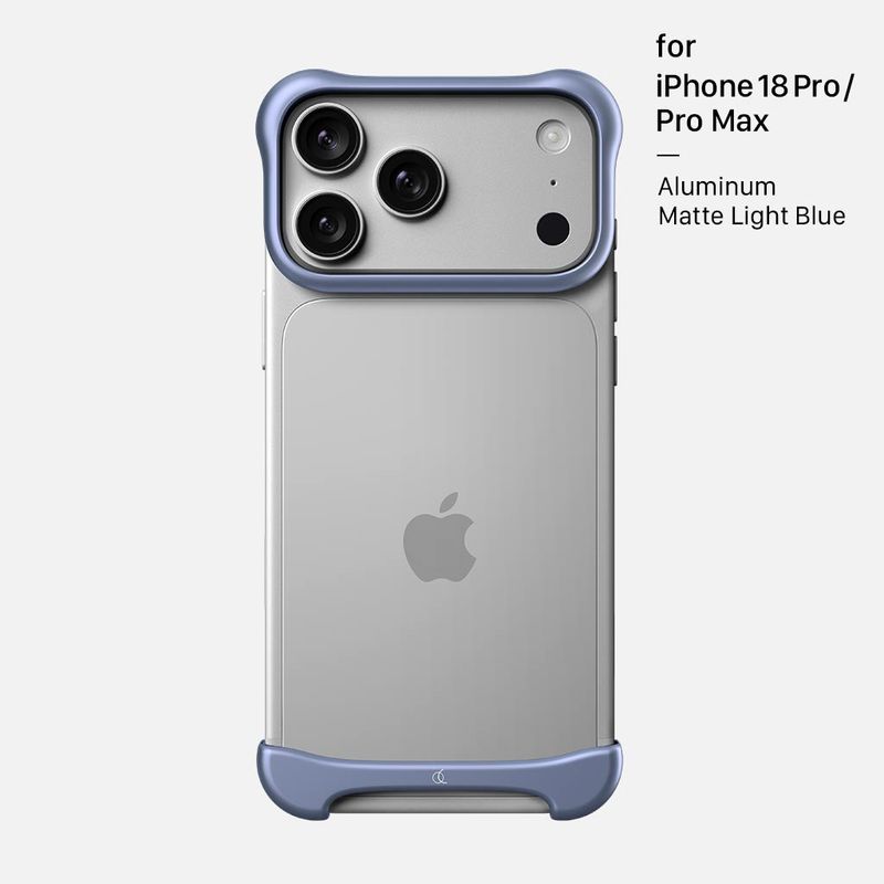 [ iPhone 18 Pro / iPhone 18 Pro Max 用] アルミ・マットライトブルー バンパー ケース | アークパルス ＜予約受付中＞