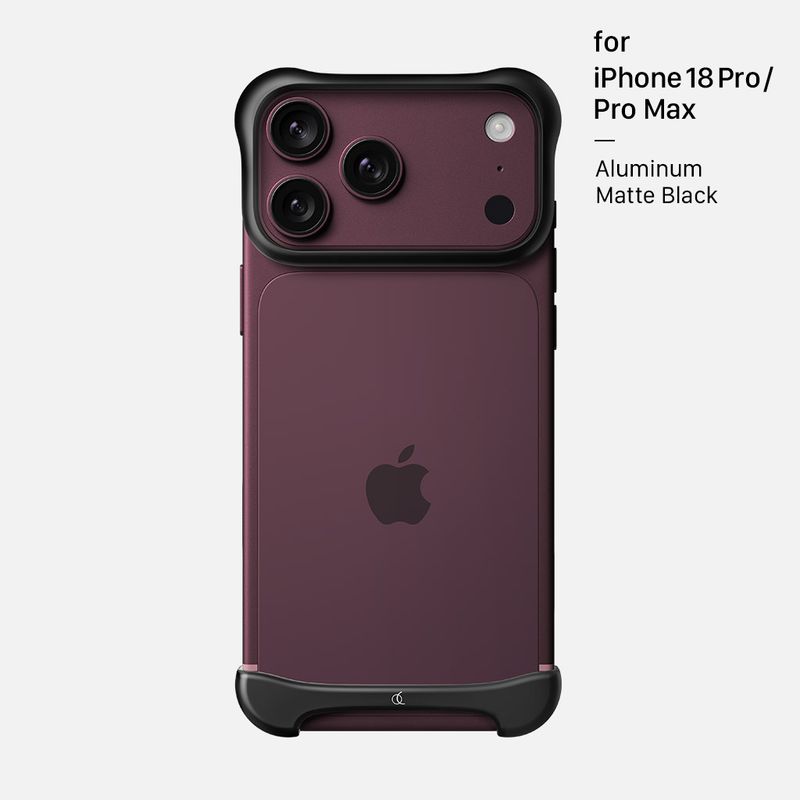 [ iPhone 18 Pro / iPhone 18 Pro Max 用] アルミ・マットブラック バンパー ケース | アークパルス
