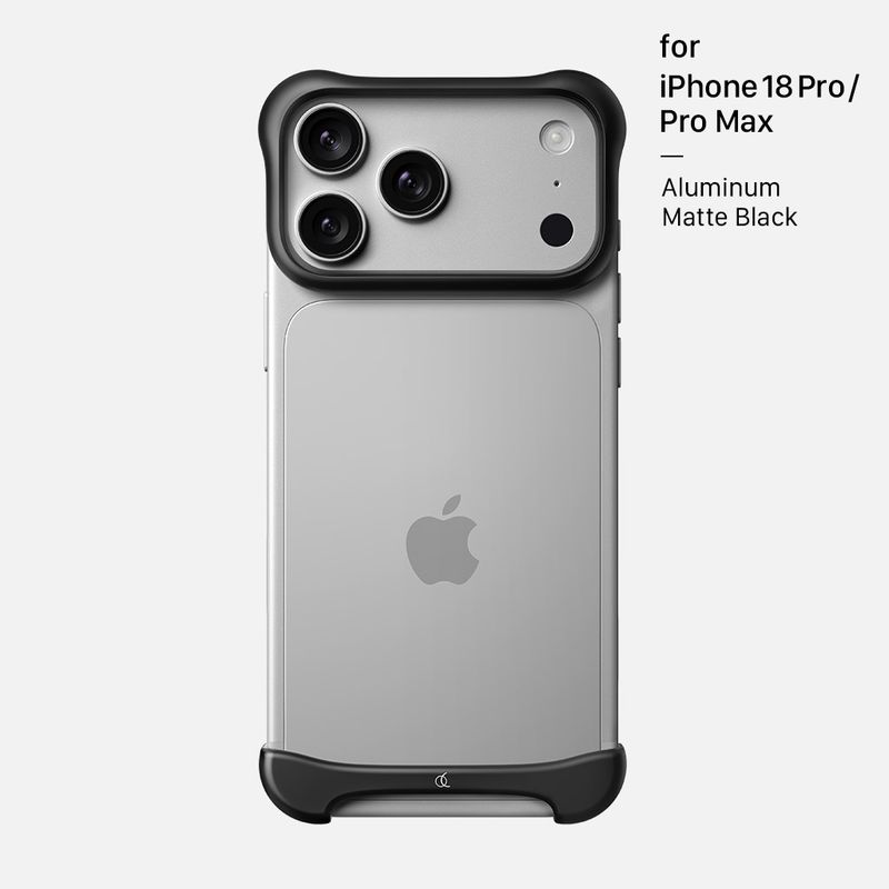 [ iPhone 18 Pro / iPhone 18 Pro Max 用] アルミ・マットブラック バンパー ケース | アークパルス ＜予約受付中＞