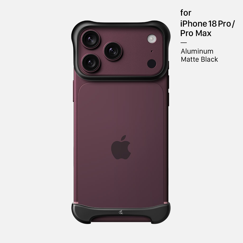 [ iPhone 18 Pro / iPhone 18 Pro Max 用] アルミ・マットブラック バンパー ケース | アークパルス